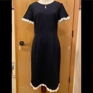 NWT-Beautiful Talbots Navy Pointe Dress